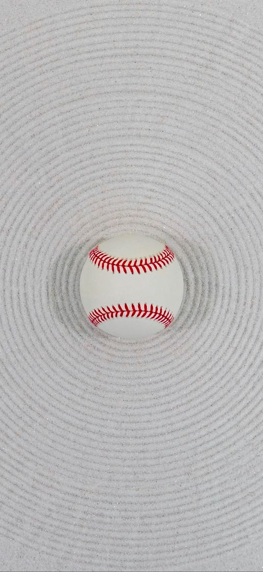 ball, baseball, white, minimalism