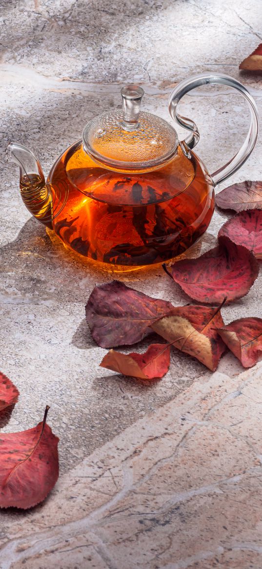 tea, teapot, tea leaves, aesthetics