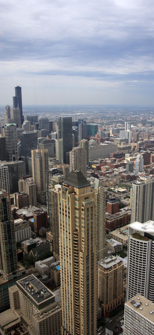 city, buildings, architecture, aerial view, chicago