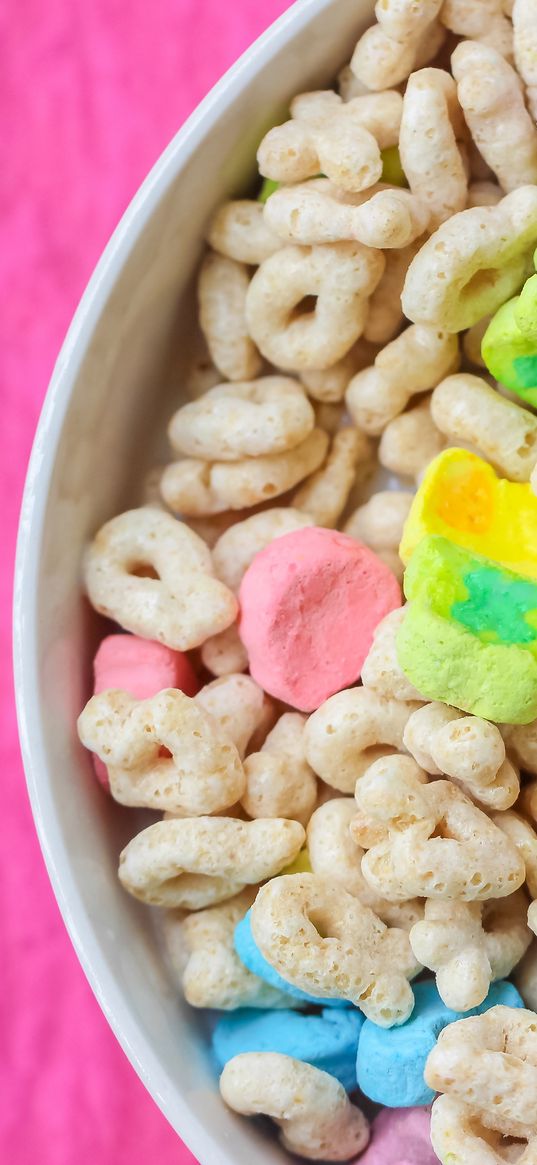 cereal, breakfast, bowl, colorful