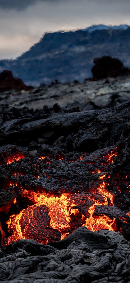 volcano, lava, hot, nature