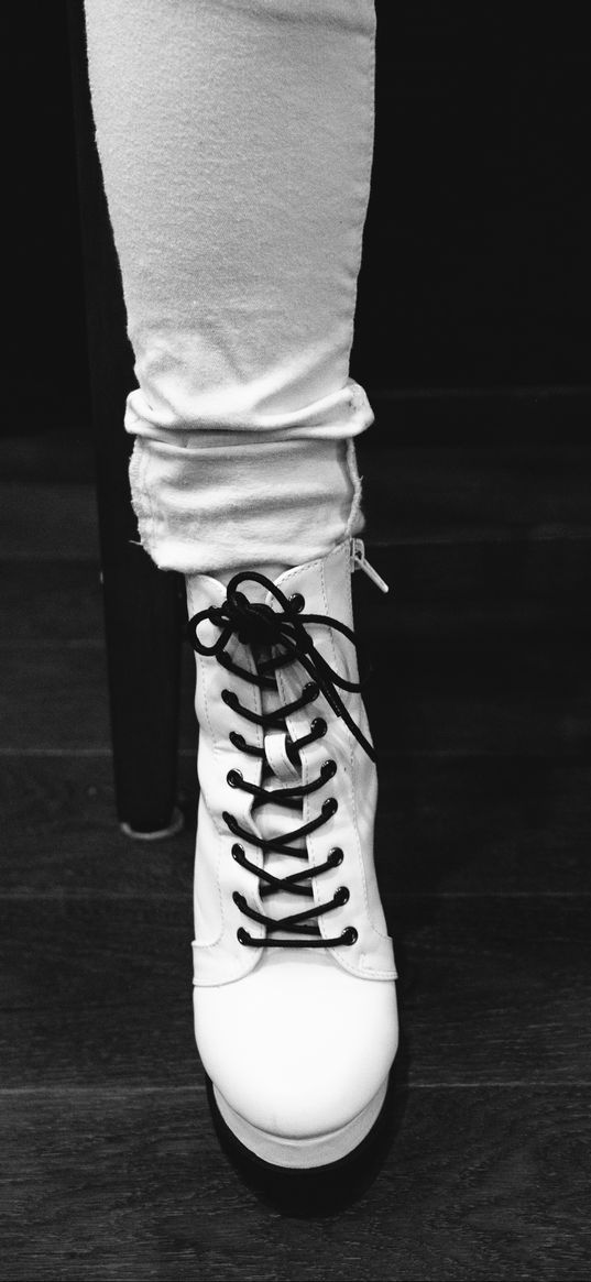 leg, boot, style, fashion, black and white