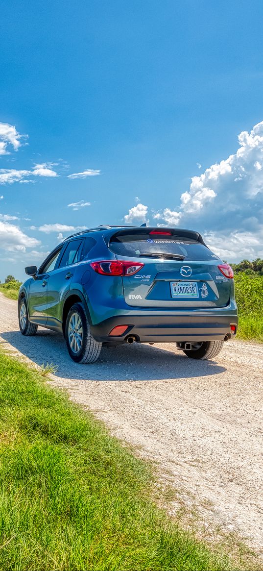 mazda cx-5, mazda, car, suv, blue