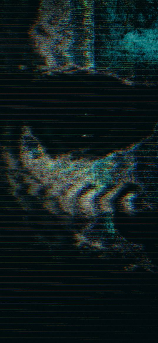 mask, glitch, stripes, noise, dark, scary