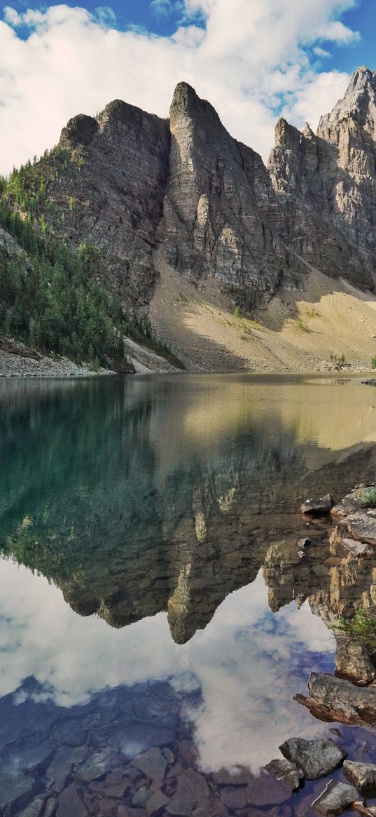 mountains, piedmont, lake, reflection, nature