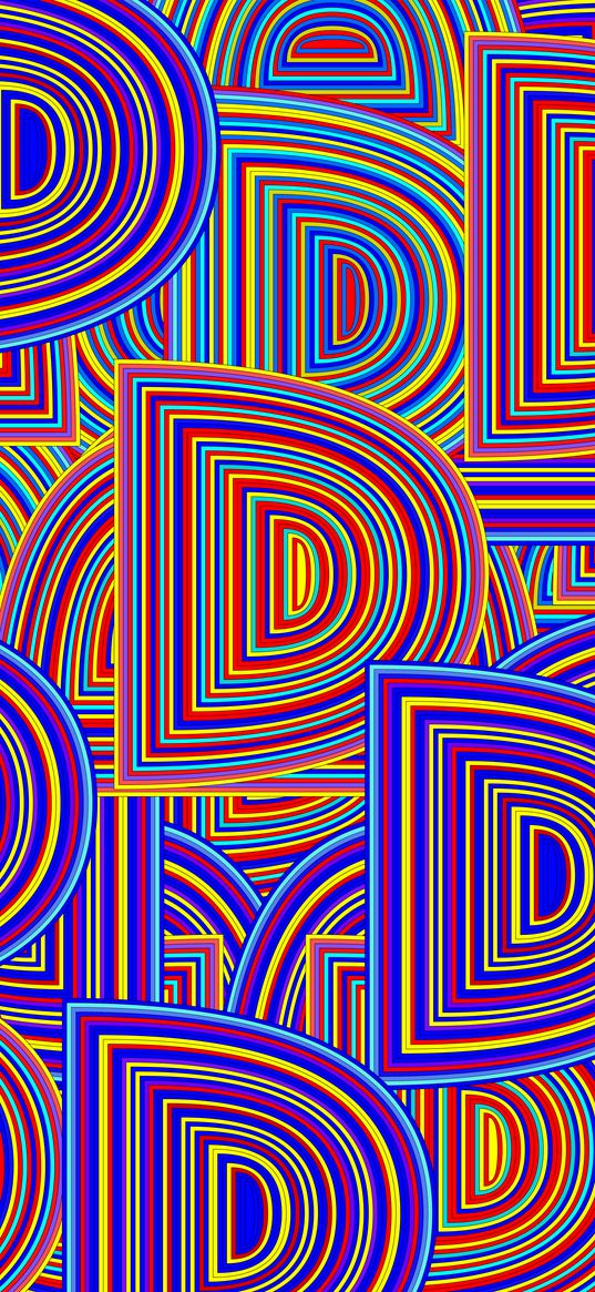 letter, lines, pattern, abstraction, colorful