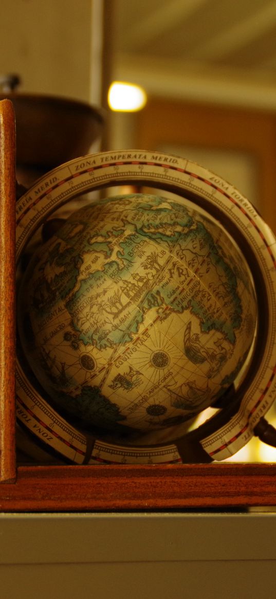 globe, ball, map, vintage, aesthetics