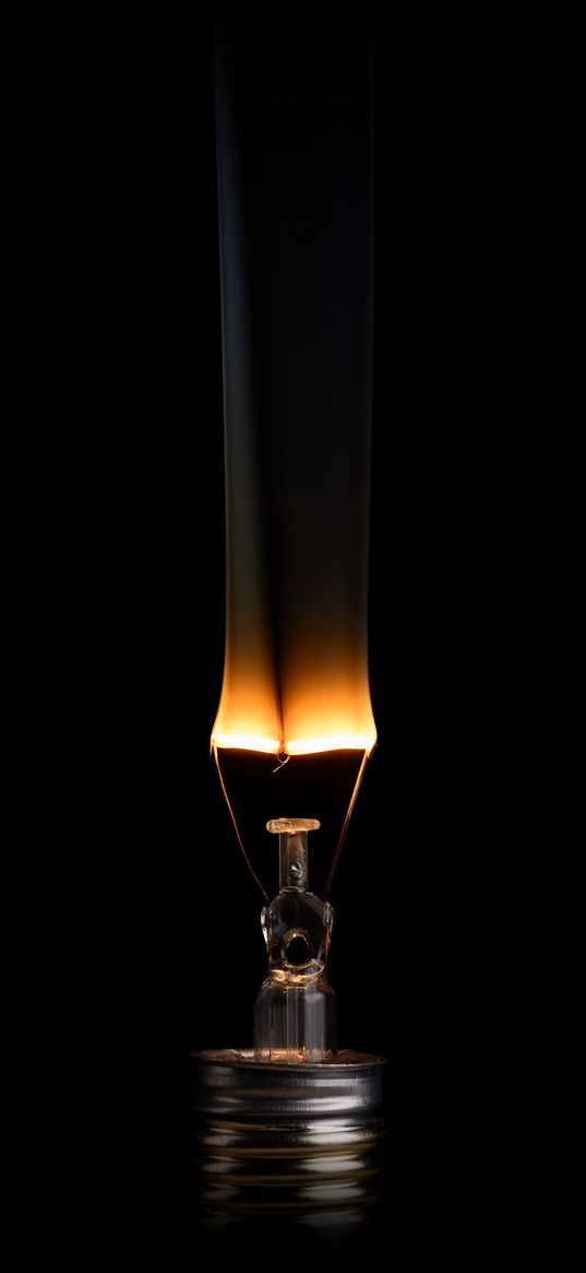 light bulb, broken, electricity, fire, dark