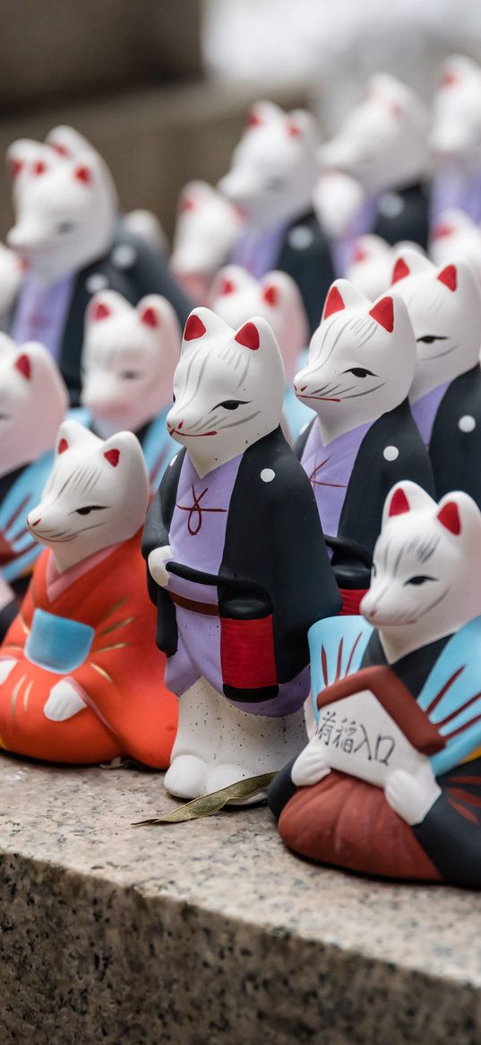 cats, figurines, porcelain, japan