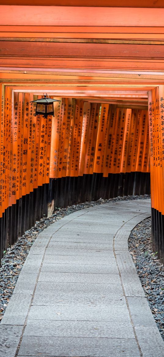 tunnel, path, hieroglyphs, wooden