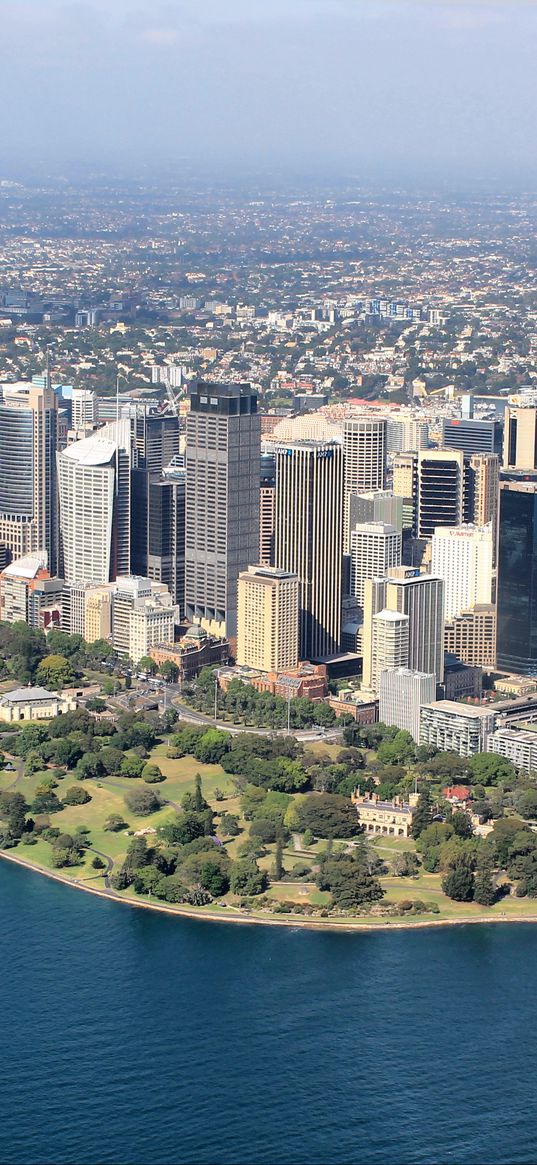 city, metropolis, skyscrapers, aerial view, sydney, australia