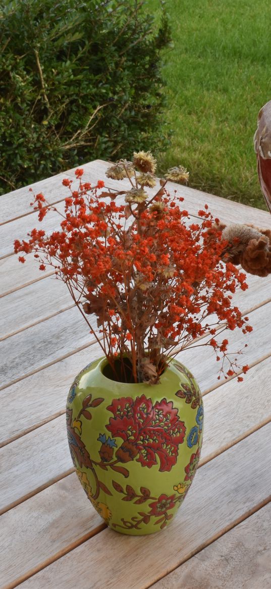 bouquet, herbarium, vase, decor