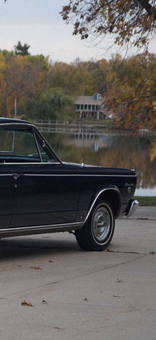 plymouth barracuda, plymouth, car, retro, old, blue