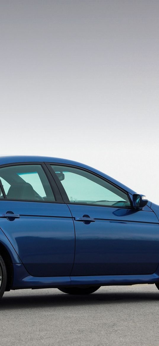 acura, tl, 2007, blue, side view, style, cars, sky, asphalt