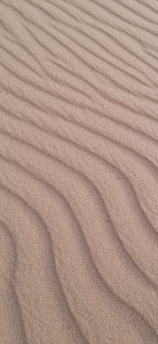 desert, sand, waves, texture, relief, brown