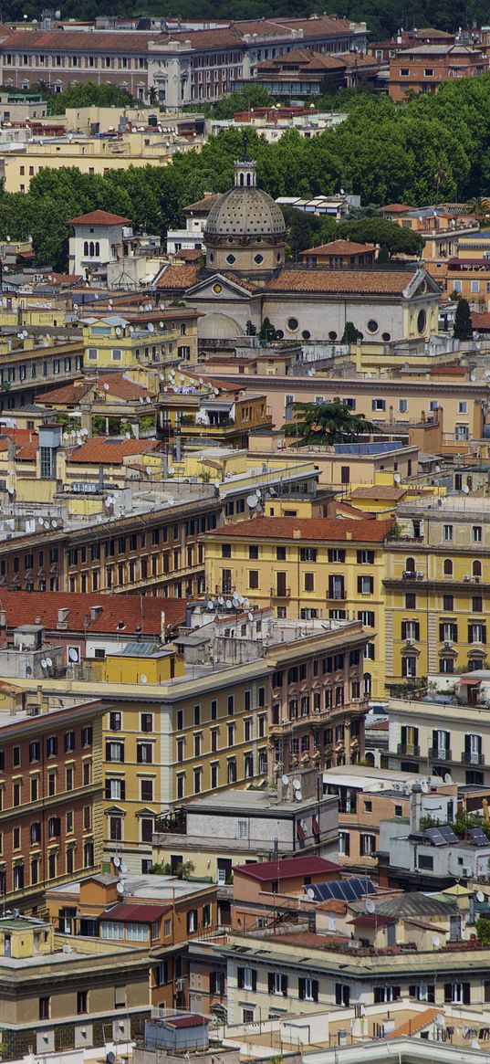 city, buildings, roofs, architecture, aerial view, cityscape