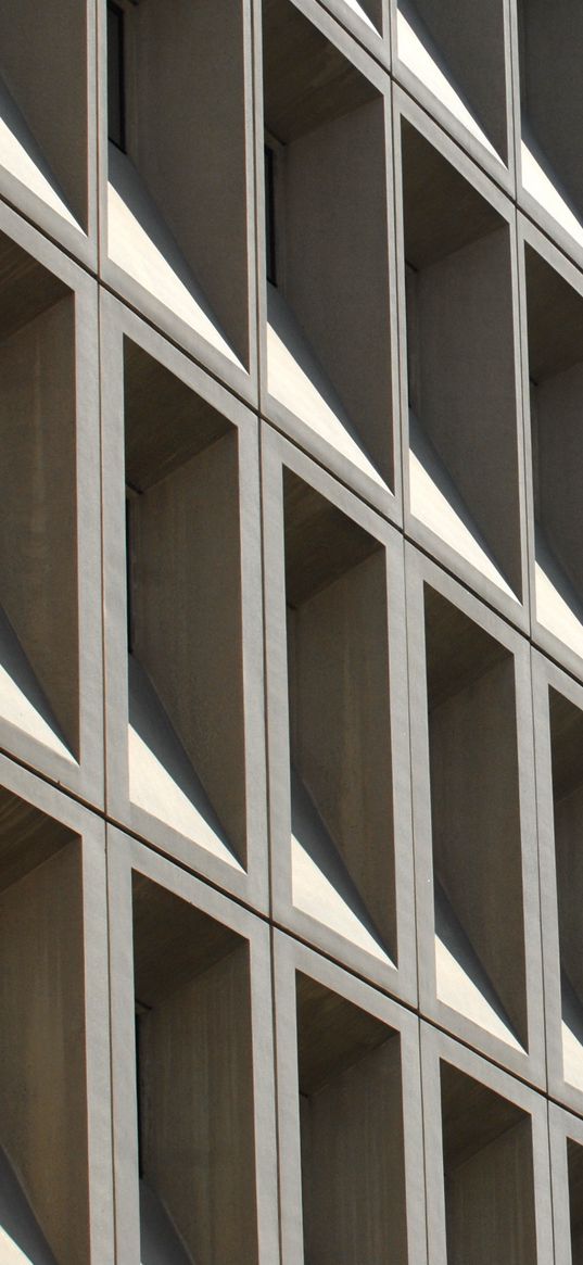 building, facade, architecture, windows, concrete