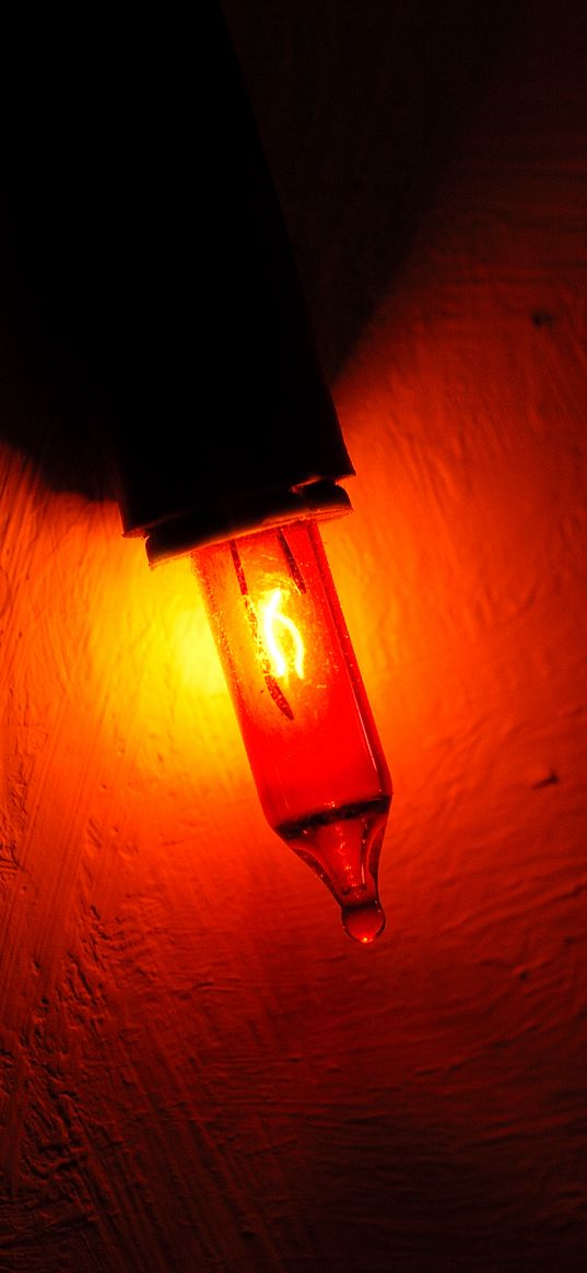 light bulb, light, dark, red