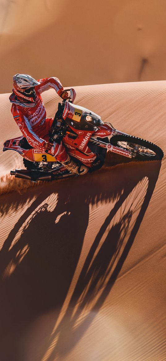 ktm, motorcycle, bike, motorcyclist, desert, sand, rally