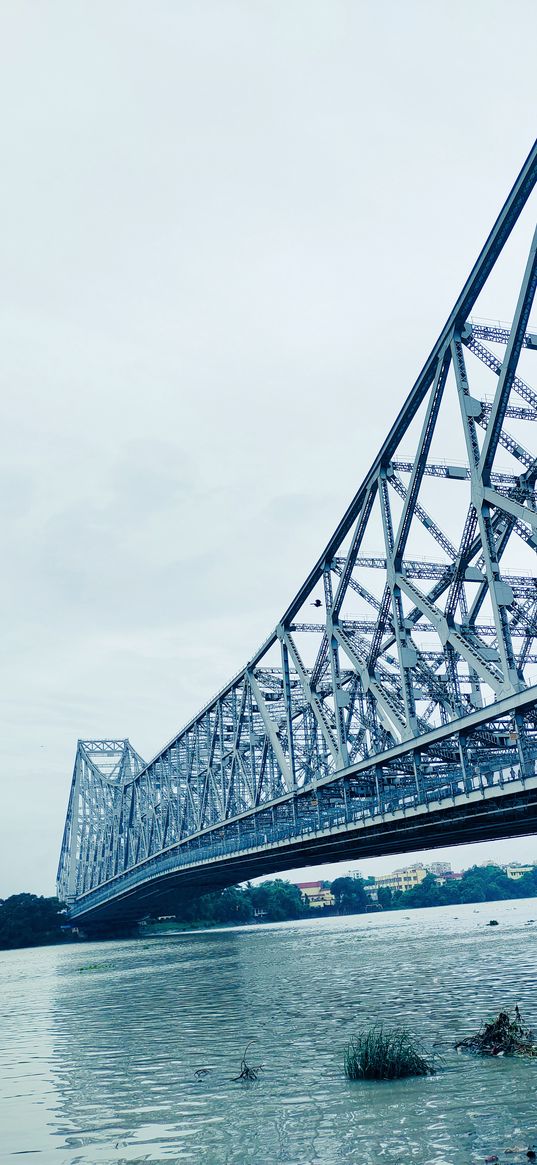 howrah bridge, kolkata, architecture, water