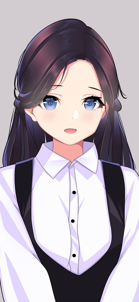 girl, glance, shirt, style, anime