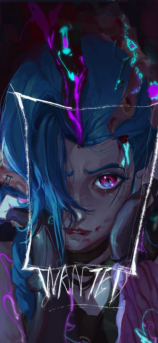 jinx, arcane, league of legends, anime