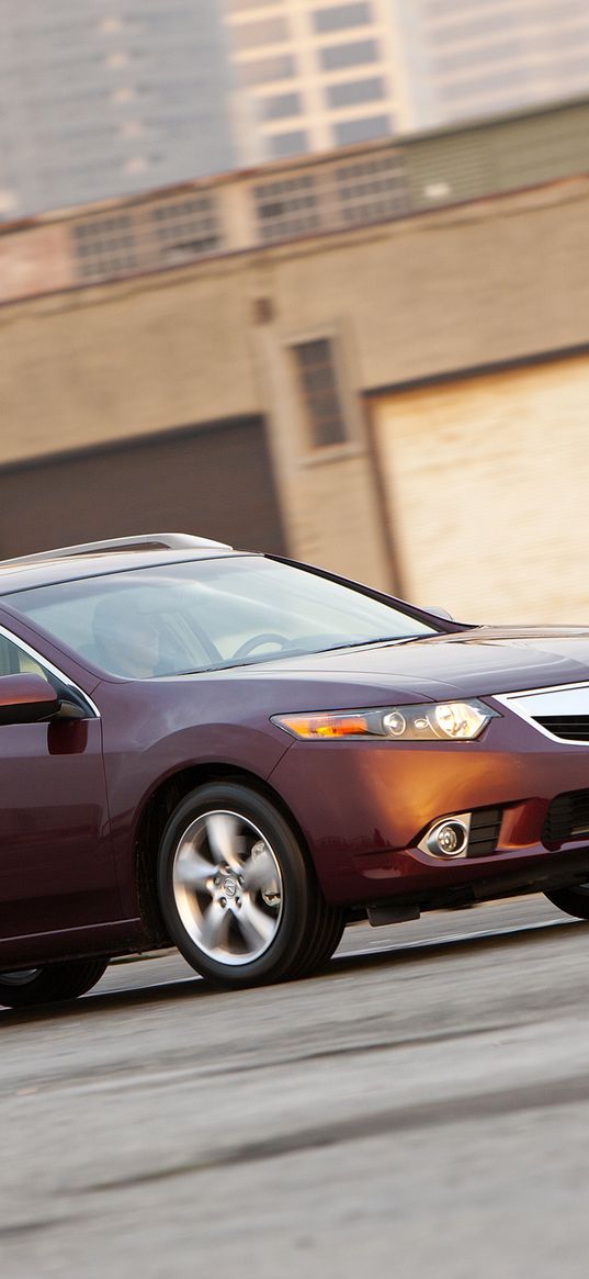 acura, tsx, 2010, cherry, side view, style, cars, speed building, asphalt