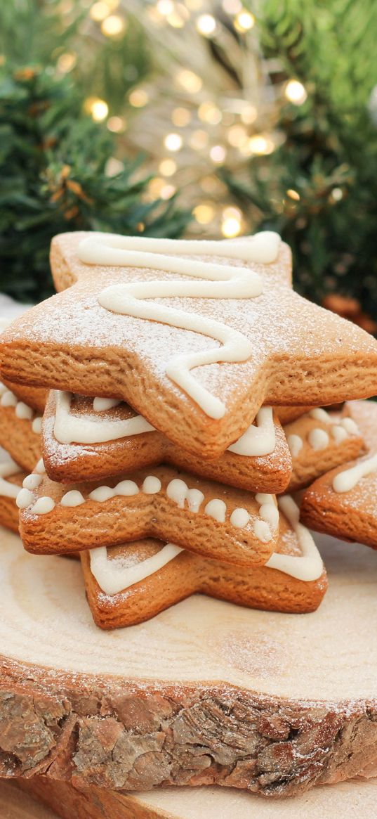 gingerbread, frosting, powder, topping, pastries