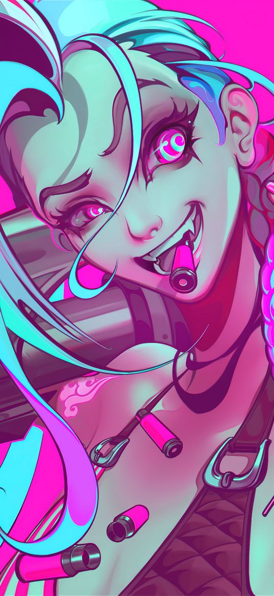 jinx, lol, league of legend, arcane, art