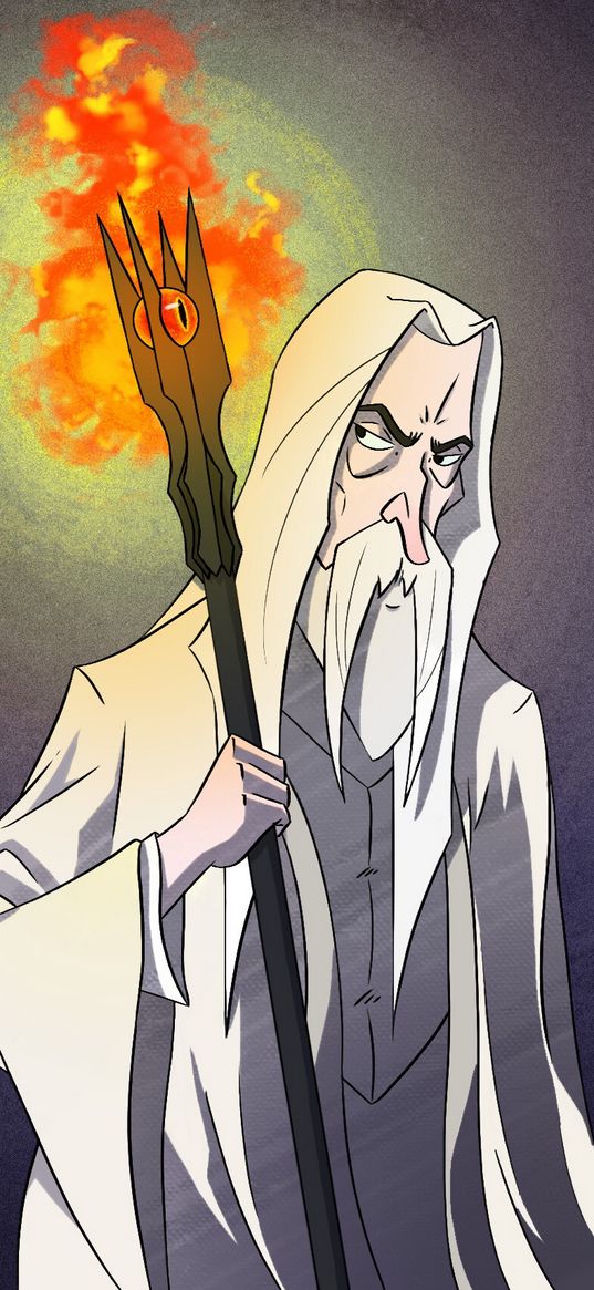 saruman, sauron, the lord of the rings, art, characters