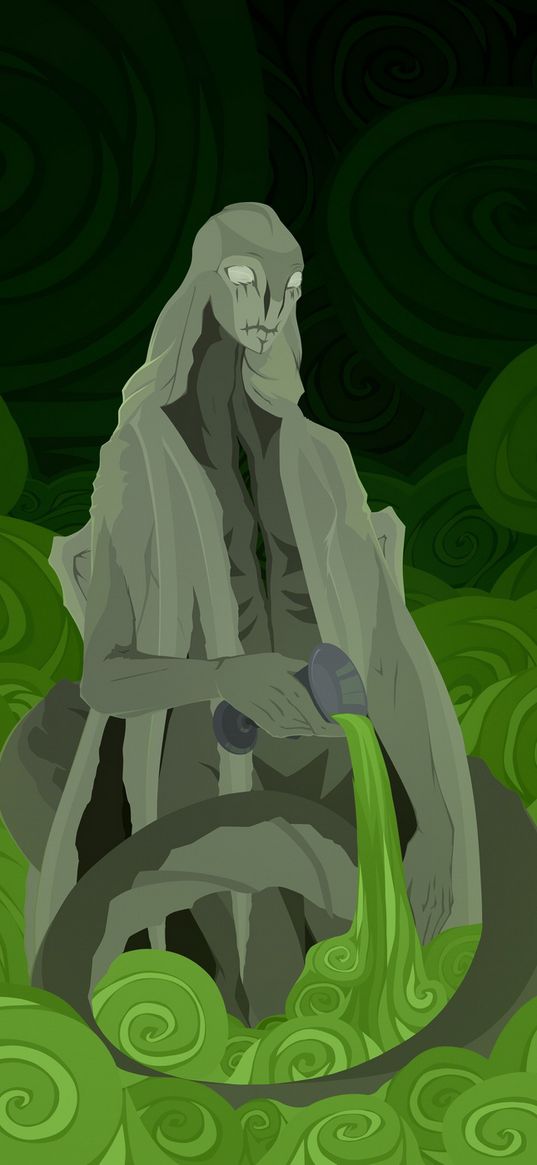 mystic, art, green