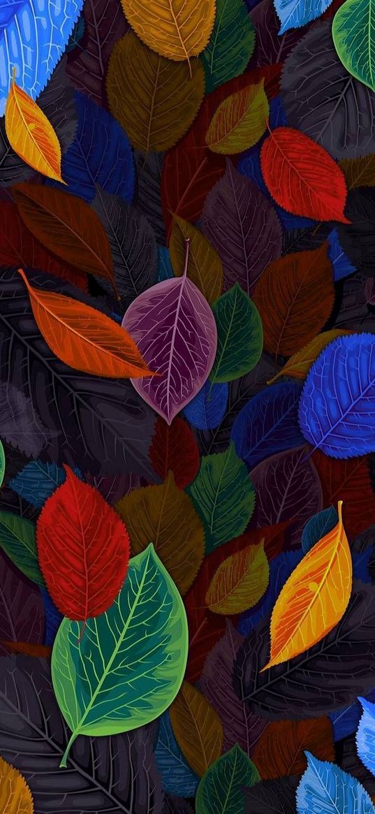 leaves, colorful, wallpapers