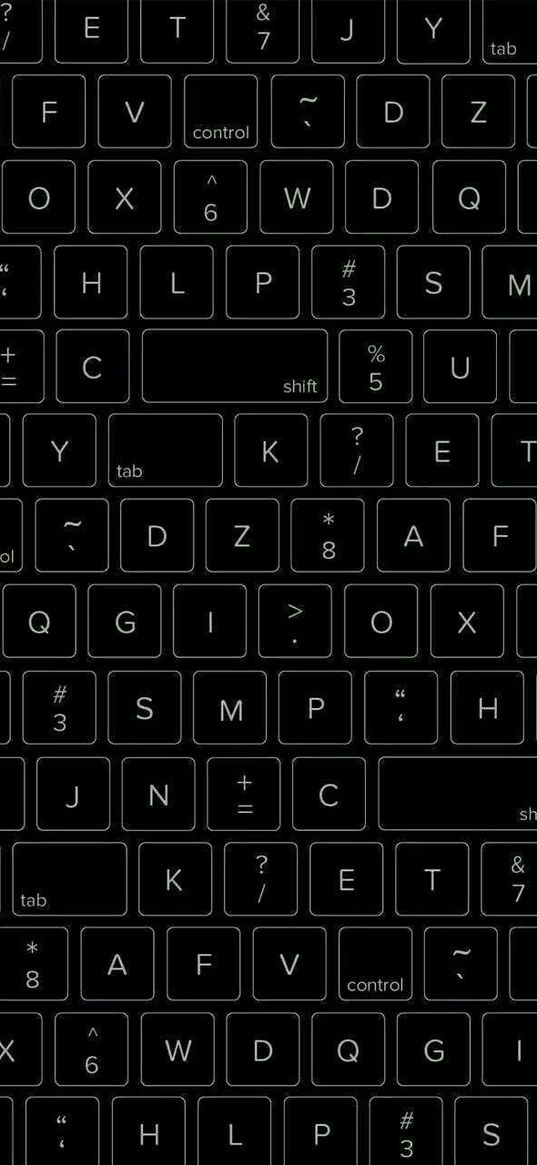 keyboard, letters, screen