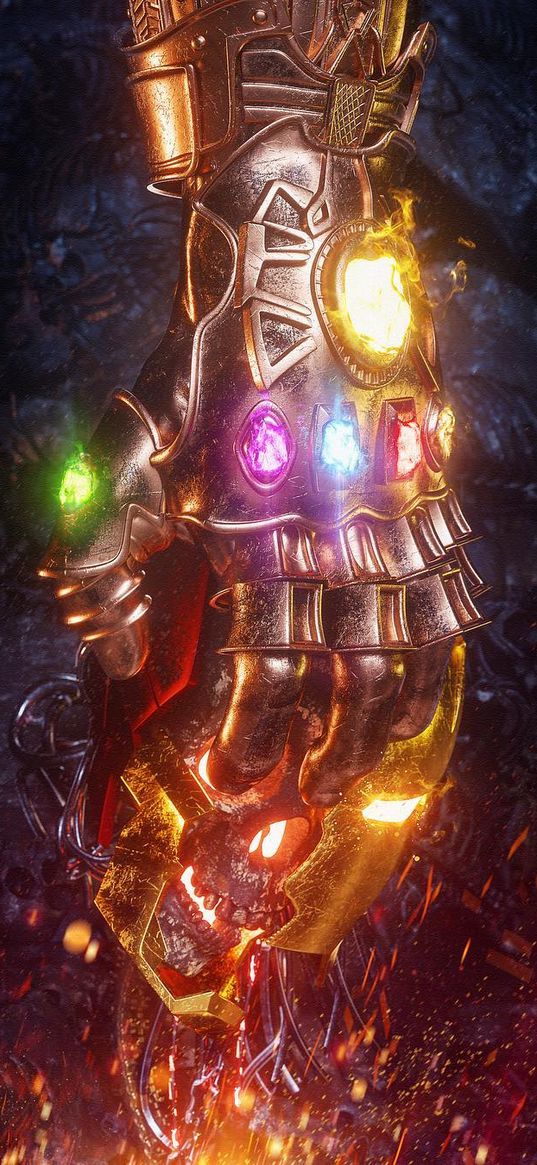 art, marvel, thanos, avengers, glove, rings