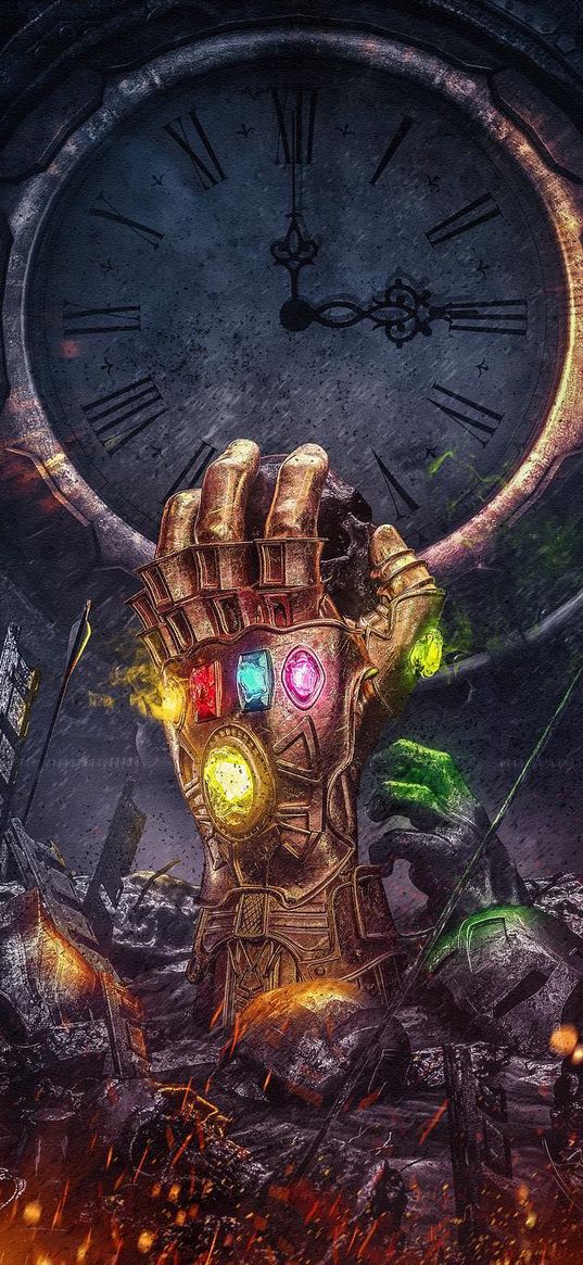 art, marvel, thanos, glove, rings