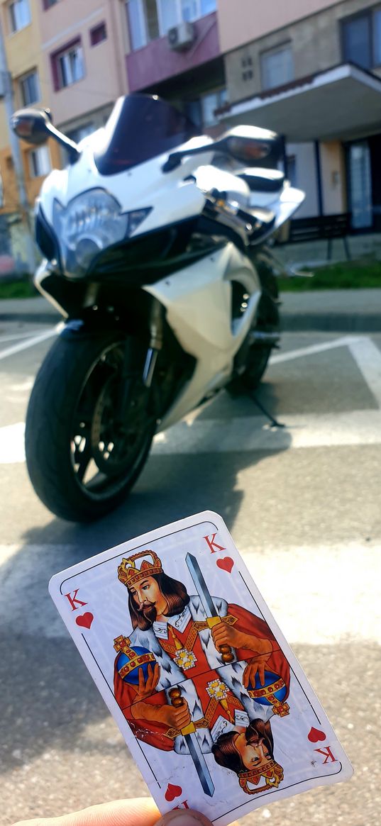 suzuki, motorcycle, moto, playing card