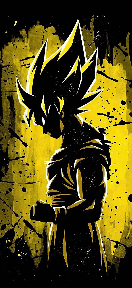 dragon ball, son goku, power, anime, art