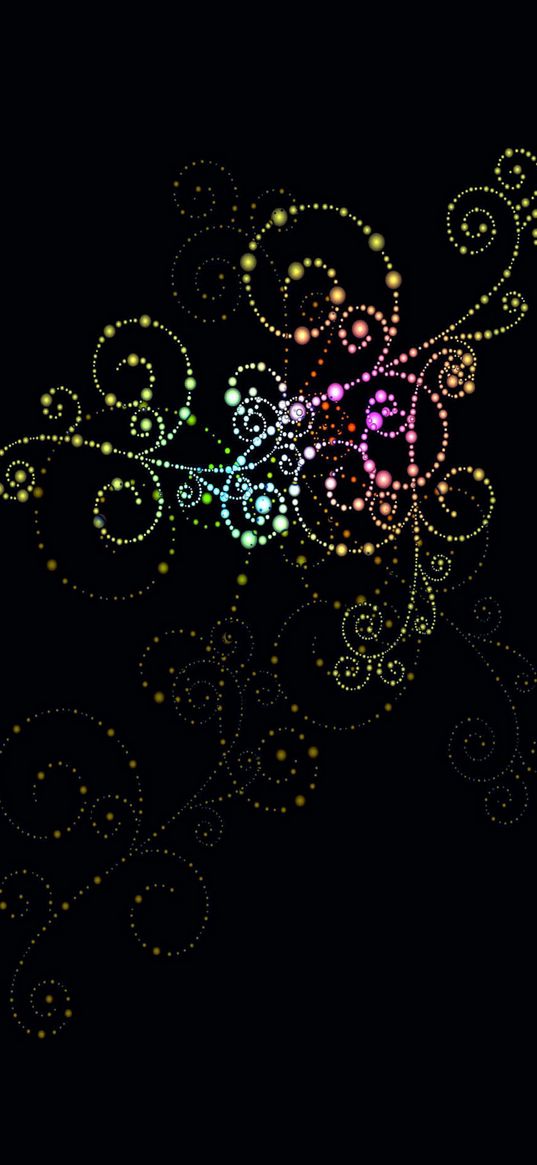 glitter, monograms, patterns, black background