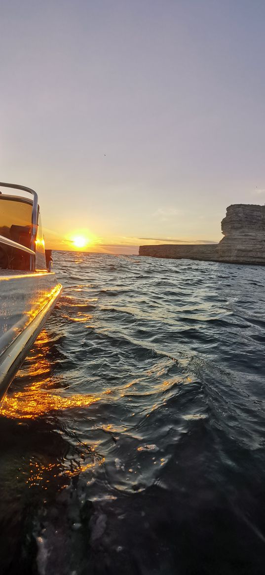 sea, sunset, crimea