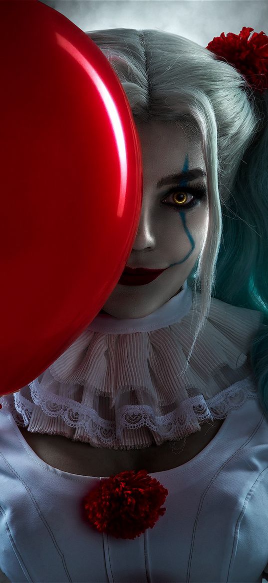 it, cosplay, girl, balloon, horror, movie, stephen king