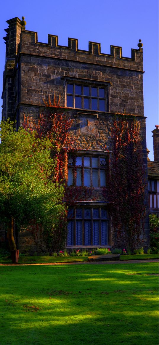 turton tower, castle, england, nature