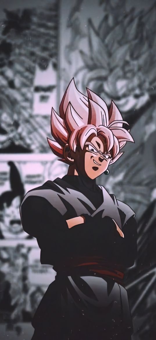 anime, dragonball, goku black rose, manga