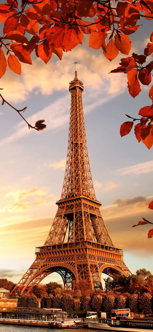 paris, tower, autumn