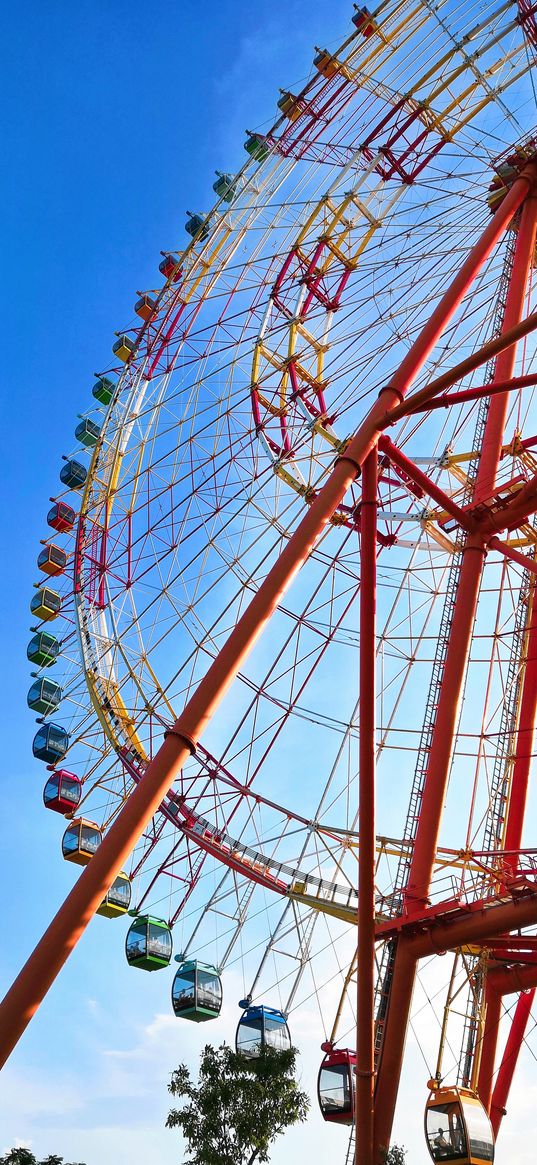 ferris wheel, sky, attractions