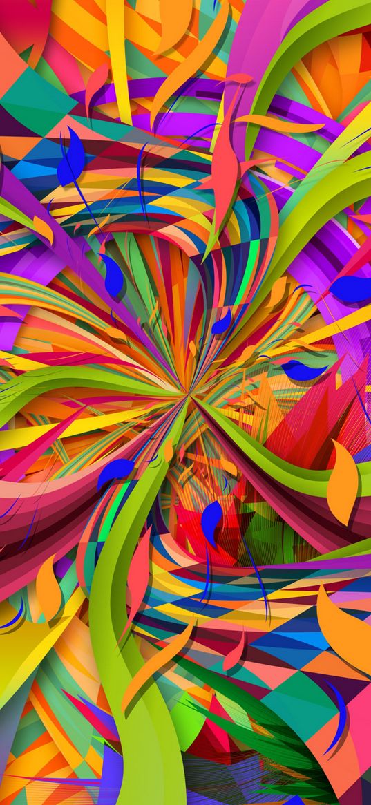 abstraction, colorful, iridescent, multicolored, shapes