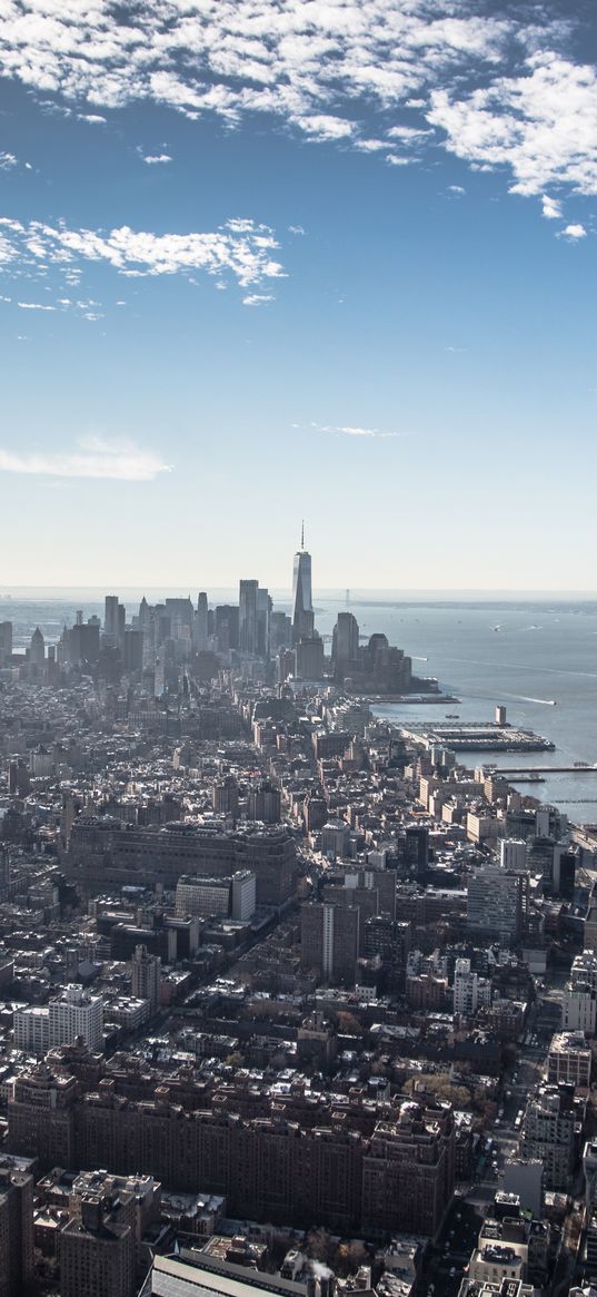 city, metropolis, buildings, aerial view