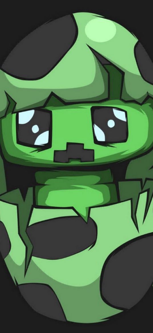 minecraft, art, creeper, game