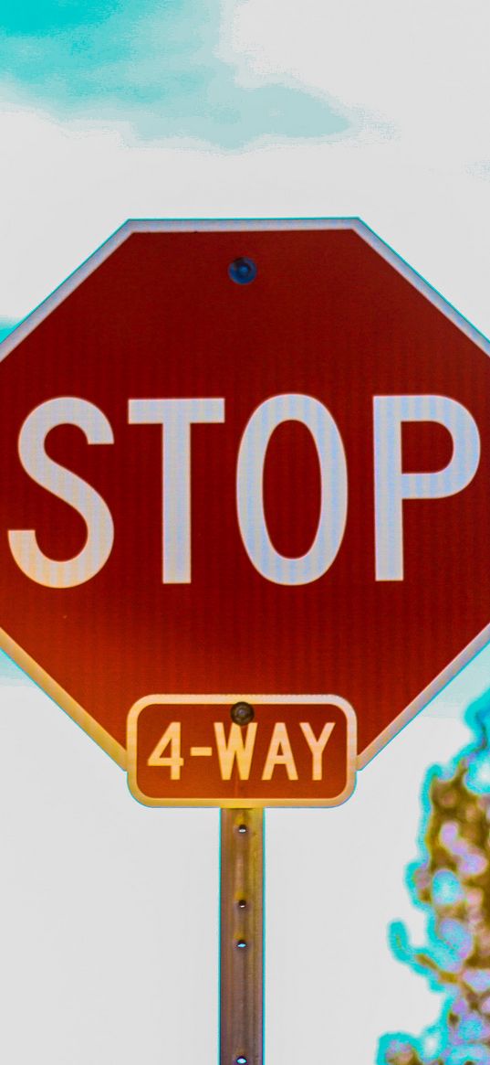 stop, sign, word