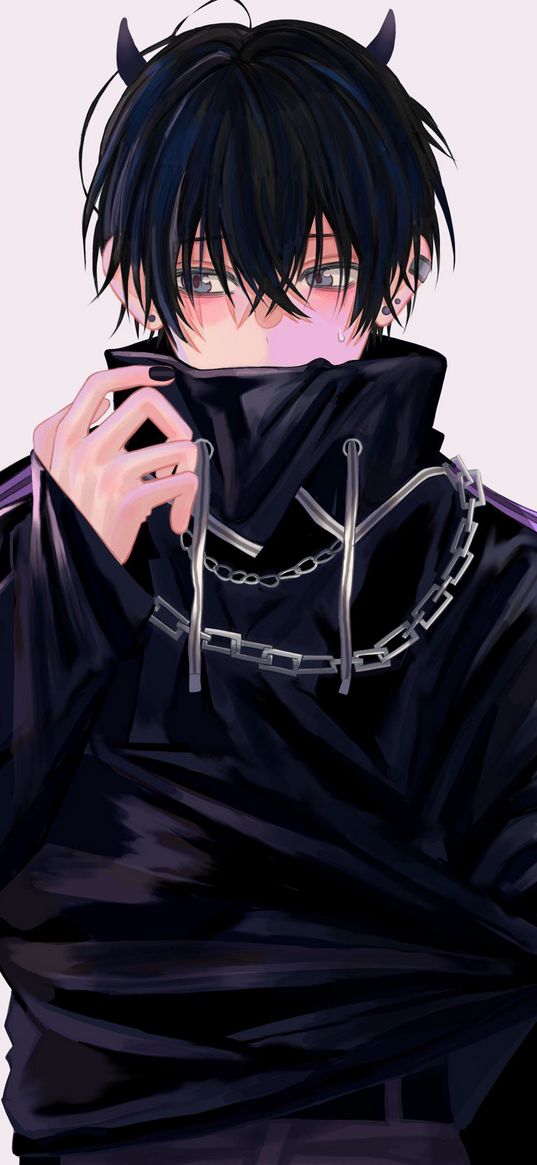 rin okumura, guy, anime, demon