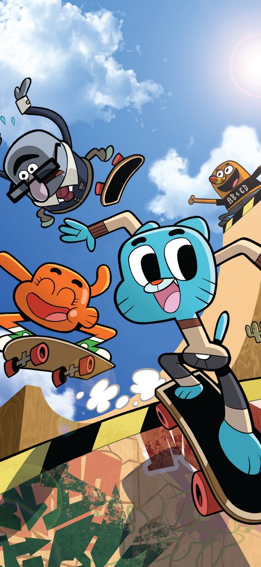 the amazing world of gumball, cartoon, art, characters, funny